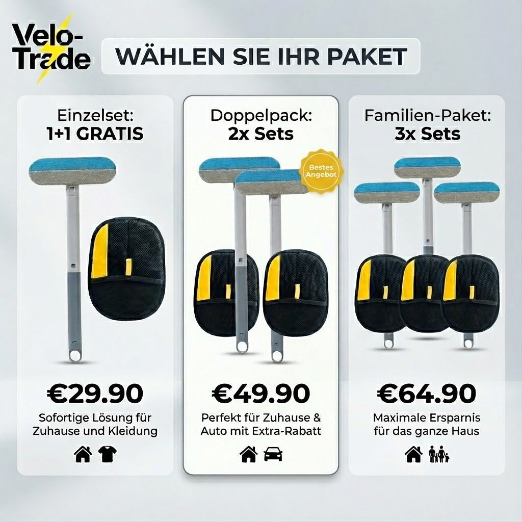 Premium Tierhaarentferner & Handschuh Set